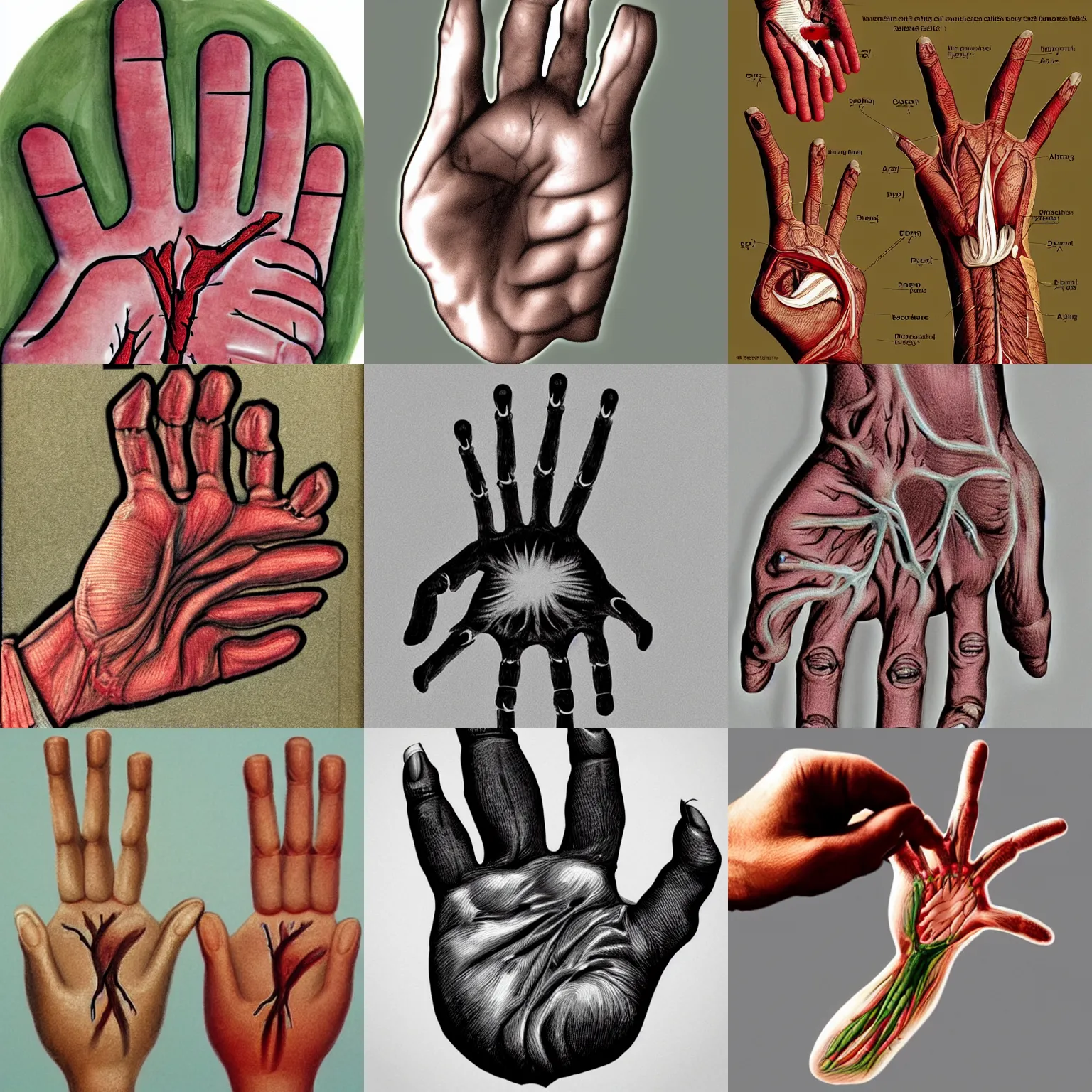 Prompt: an anatomically correct hand