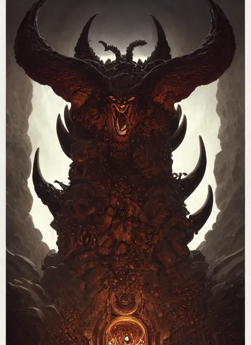 Prompt: a detailed sculpture of god crushing satan, demonic, demon, symmetry, symmetrical, viking, by greg rutkowski and justin gerard, digital art, monstrous, art nouveau, baroque style, realistic painting, very detailed, fantasy, dnd, character design, top down lighting, trending on artstation