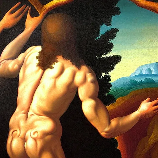 Image similar to creation if Adam painting