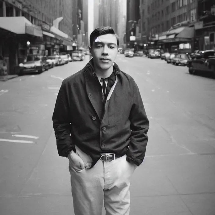 Prompt: medium - format - film portrait of a man in new york by street photographer from the 1 9 6 0 s, hasselblad film bokeh portrait of man, portrait of man featured on unsplash, soft light photographed on colour expired - film