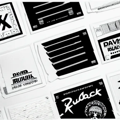 Image similar to black on white graphic design sticker sheet in style of david rudnick, eric hu, guccimaze, acid, y 2 k, 4 k sharpening,