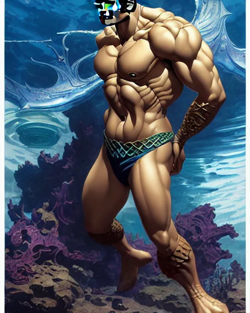 Prompt: namor under the sea, atlantis, marvel comics, fantasy character portrait, ultra realistic, concept art, intricate details, highly detailed by james bamaruan jia and mandy jurgens and artgerm and william adolphe bouguereau and frank frazetta
