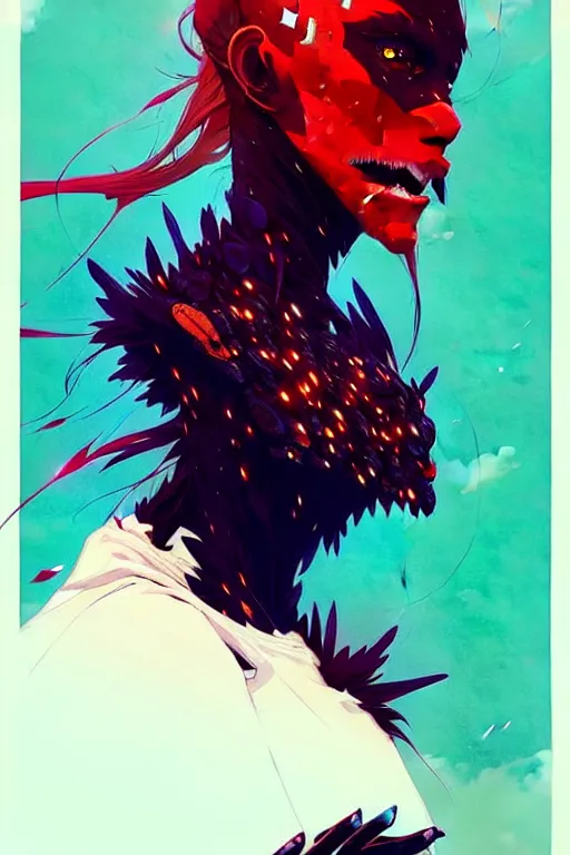 Prompt: a ultra detailed beautiful panting of a stylish monster, by conrad roset, greg rutkowski and makoto shinkai, trending on artstation