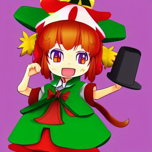 Image similar to Touhou clownpiece working at mcdonalds, 4k, pixiv, vector art, render, smooth