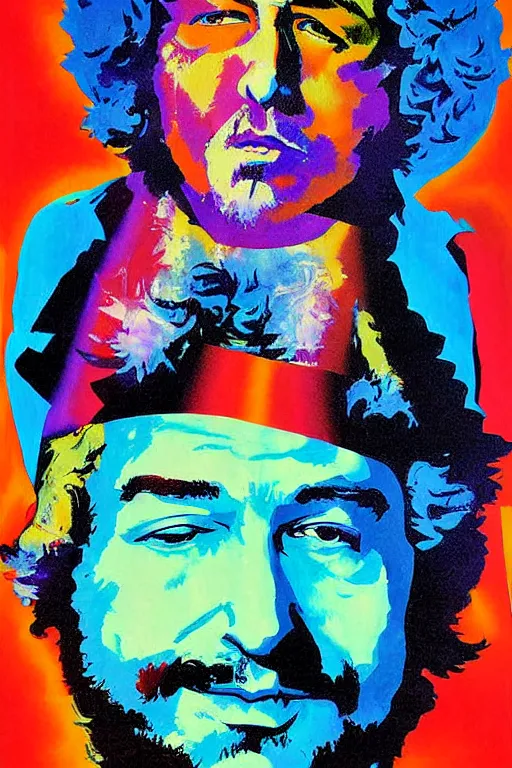 Image similar to Poster artwork, painting of Jerry Garcia by Bob Dylan