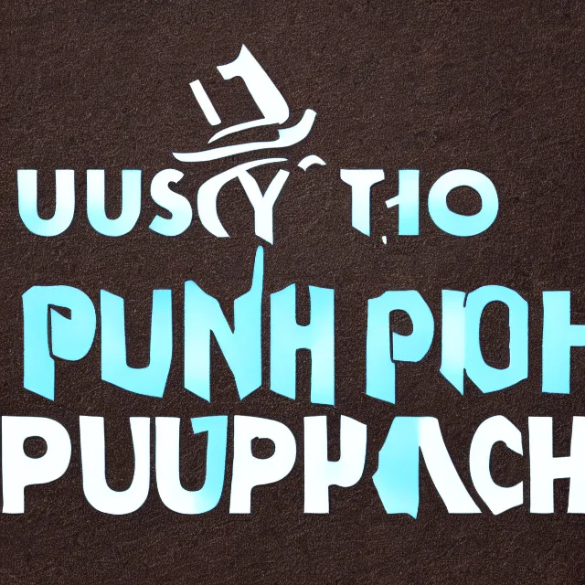 Prompt: logo of the word punch