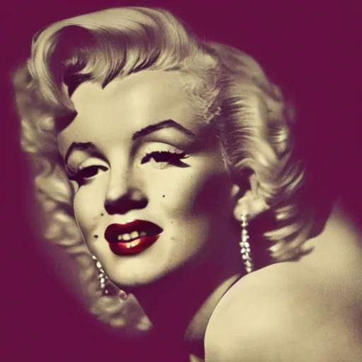 Image similar to high definition photo of marilyn monroe, speakeasy background, real life photography, biological photo, fullbody, dynamic lighting, beautiful face