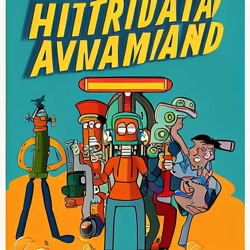 Image similar to highly detailed award winning digital art futurama propaganda poster