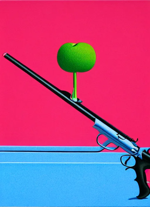 Image similar to roses sticking out of a riffle by shusei nagaoka, kaws, david rudnick, airbrush on canvas, pastell colours, cell shaded, 8 k