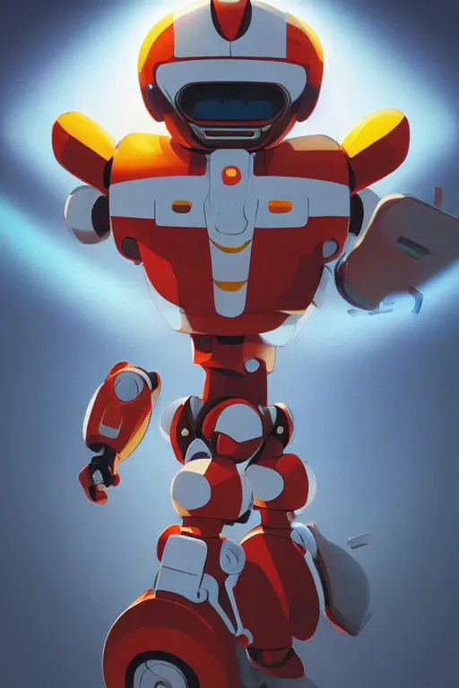 Image similar to metabots medabots medarotto medarot robot minimalist comics helmet mask neon cybereye, behance hd by jesper ejsing, by rhads, makoto shinkai and lois van baarle, ilya kuvshinov, rossdraws global illumination ray tracing hdr radiating a glowing aura