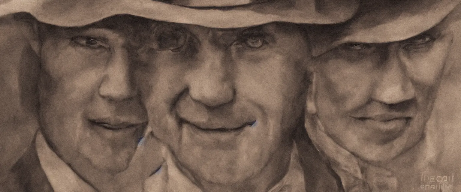 Image similar to close up highly detailed portrait of a man in a fedora by dorthea lange