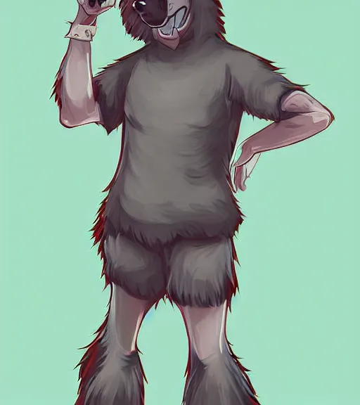 Prompt: expressive stylized master furry artist digital line art painting by blotch portrait character study of the anthro male anthropomorphic german shepard fursona animal person wearing clothes tshirt and shorts