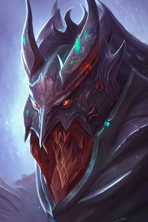 Prompt: painted portrait of mordekaiser, entity, powerful, evil, upper body, fantasy, intricate, galaxy, highly detailed, digital painting, artstation, concept art, smooth, sharp focus, illustration, art by riot games