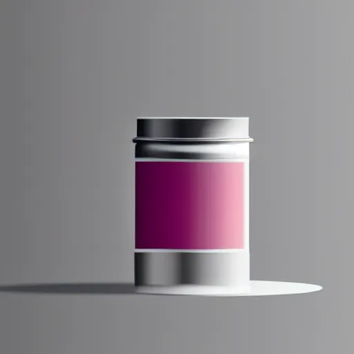 Prompt: can of paint, minimal, modern, solid colors, pink