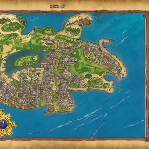 Prompt: highly detailed skypiea map form one piece anime