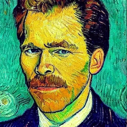Image similar to mark rutte in the style of vincent van gogh