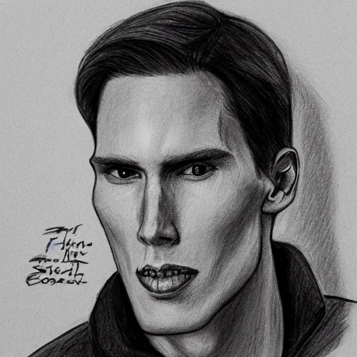 Prompt: jerma, pencil sketch