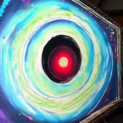 Image similar to infinity mirror portal painting