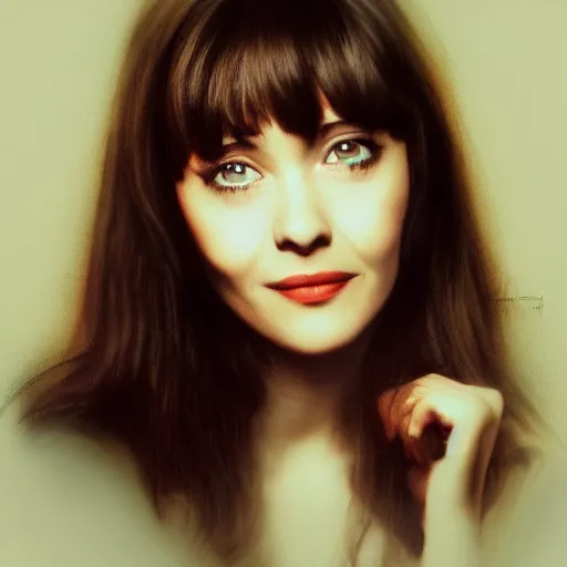 Image similar to Anna Karina, realistic, photo studio, HDR, 8k, trending on artstation