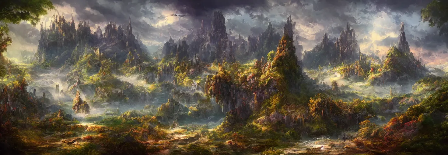 Prompt: photo of a fantasy landscape