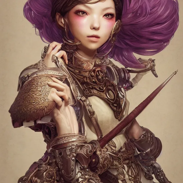 Image similar to studio portrait of neutral good colorful female cleric bard healer as absurdly beautiful, elegant, young skinny gravure idol, ultrafine hyperrealistic illustration by kim jung gi, irakli nadar, intricate linework, sharp focus, bright colors, octopath traveler, final fantasy, unreal engine highly rendered, global illumination, radiant light, intricate environment