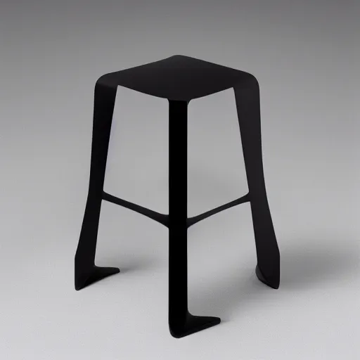 Prompt: the cyberpunk stool by tadao ando