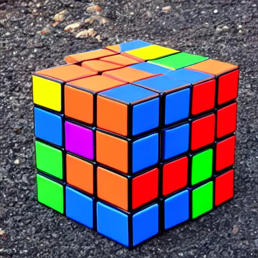 Image similar to a rubik's cube made out of different biome squares