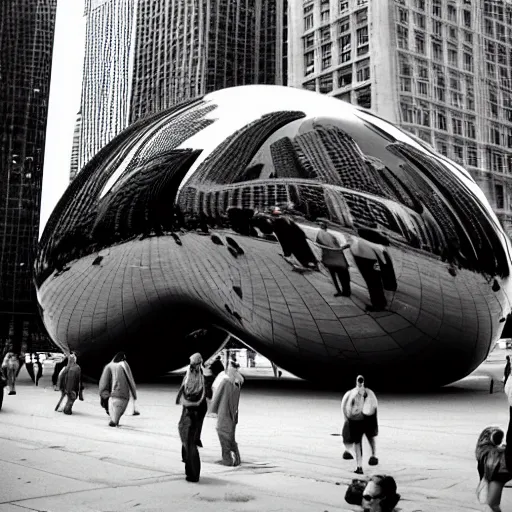 Prompt: award - winning photos of the chicago bean as a lima bean, incredibly detailed, kodak film, 5 0 mm