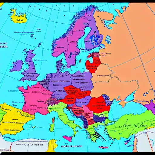 Prompt: map of europe
