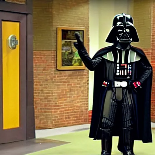 Prompt: darth vader in a sesame street still