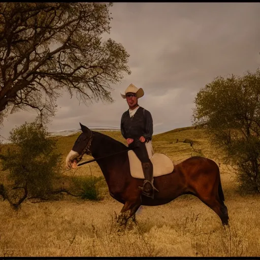 Prompt: Chateaubriand in his ranch, 50mm photography, high quality, 4K