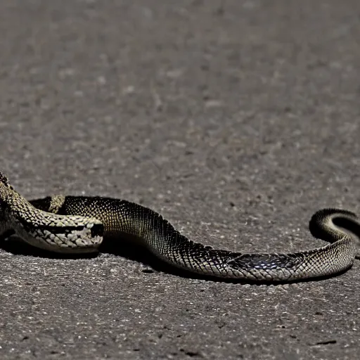 Image similar to a snake walking like a human