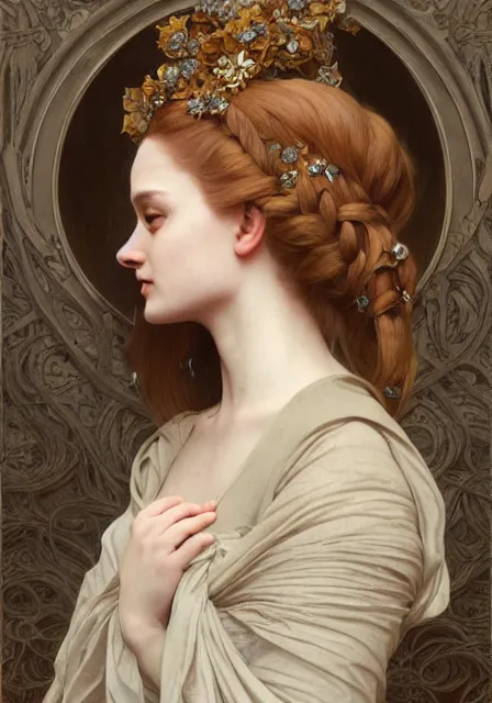 Prompt: portrait of sansa monster, intricate, elegant, highly detailed, digital painting, artstation, concept art, smooth, sharp focus, illustration, art by artgerm and greg rutkowski and alphonse mucha and william - adolphe bouguereau