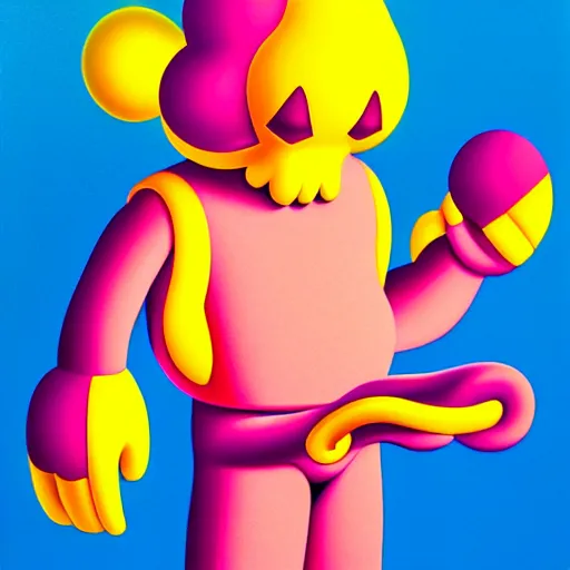 Prompt: cereal by shusei nagaoka, kaws, david rudnick, airbrush on canvas, pastell colours, cell shaded, 8 k