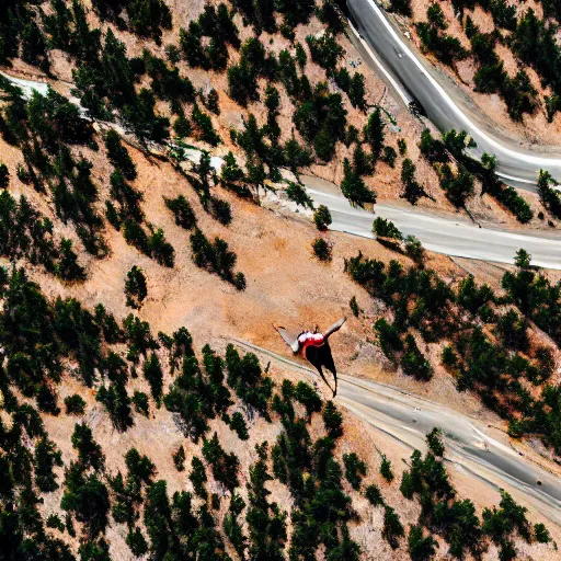 Image similar to Tilt shift photography, Big Bear Lake California, Ariel drone shot, Battlefield, war-torn landscape, fire, USAF Bombers, military, Battlezone