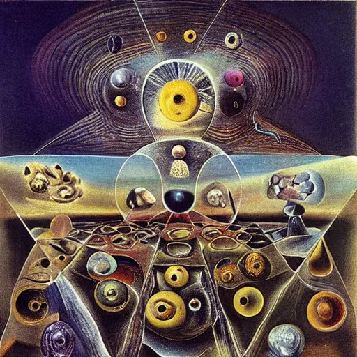 Image similar to the multiverse by salvador dali