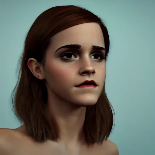 Image similar to 3 d render of emma watson in the style of pixar