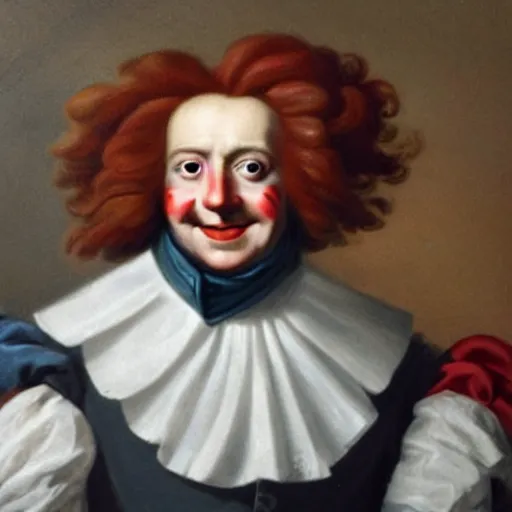 Image similar to 18th century King Ronald mcdonald