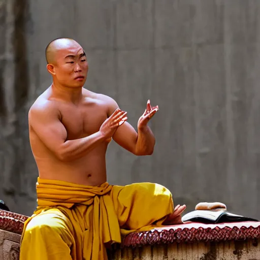 Image similar to Shaolin Monk pondering his orb