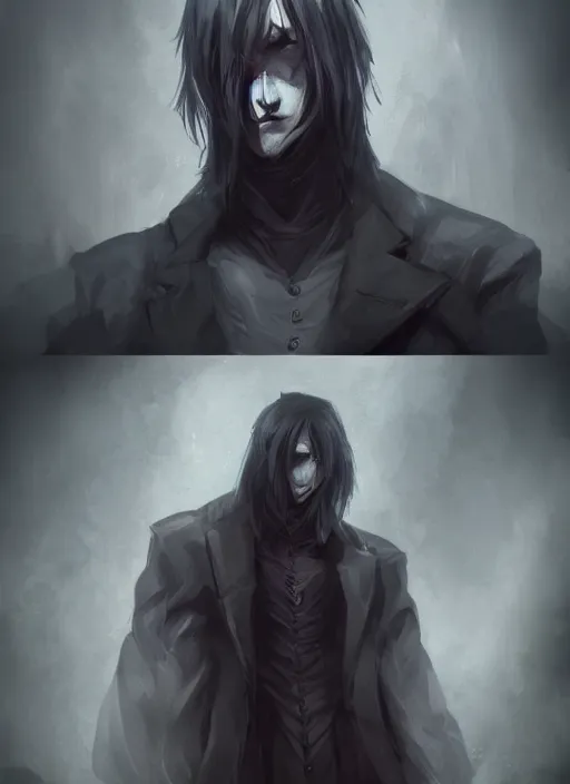 Image similar to detailed beautiful cool male character art depicting a creepy vampire monster, concept art, depth of field, on amino, by sakimichan patreon, wlop, weibo, bcy. net, colorhub. me high quality art on artstation.