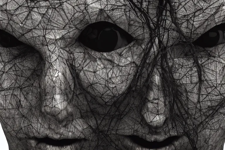 Image similar to creepy ugly witch portrait stuck in the matrix, glitchy, buggy, playstation 1 graphics, low poly 3 d render, creepypasta, volumetric lighting, dramatic, octane render, scary, horrific, award - winning, detailed, weird, close - up, featured on artstation, strange, off - putting, demonic, odd, atmospheric, ambient, spooky