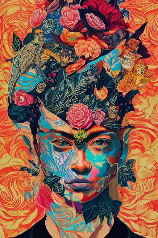 Image similar to Tristan Eaton, victo ngai, artgerm portrait