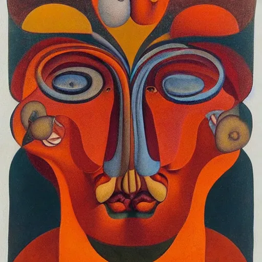 Image similar to floral face portrait by leonetto cappiello and wojciech siudmak and ernst fuchs, anni albers, oil on canvas