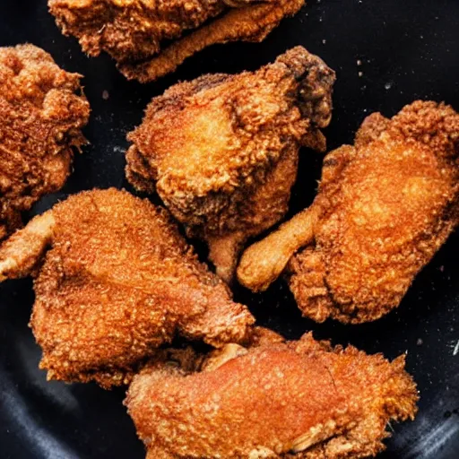 Image similar to black colored fried chicken gourmet