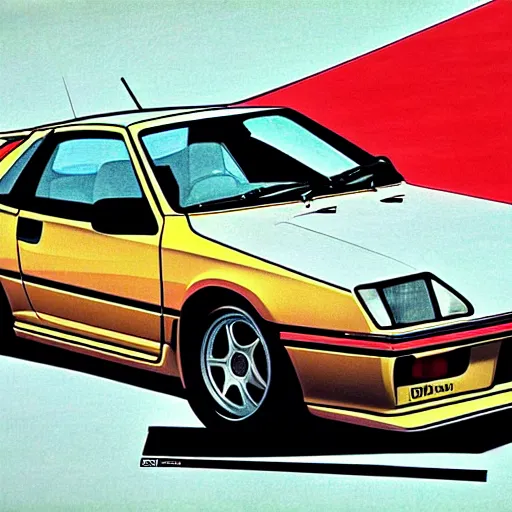 Prompt: volkswagen corrado initial d, anime art