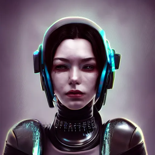 Image similar to detailed realistic female character cyberpunk wearing thick technological collar around neck, realistic, art, beautiful, 4K, collar, choker, collar around neck, punk, artstation, detailed, female, woman, choker, cyberpunk, punk, collar, choker, collar around neck,