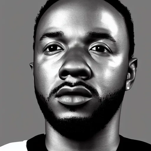 Prompt: highly detailed 3d render of Kendrick Lamar, 8k