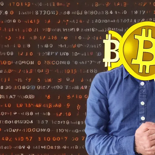Image similar to person holding bitcoin very scared