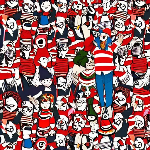 Image similar to wheres waldo art by walter wick