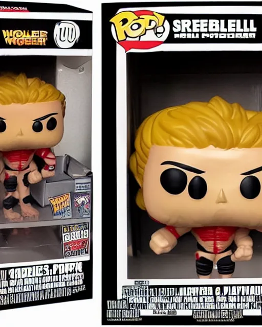 Image similar to Wrestler Funko Pop. Photographic, photography